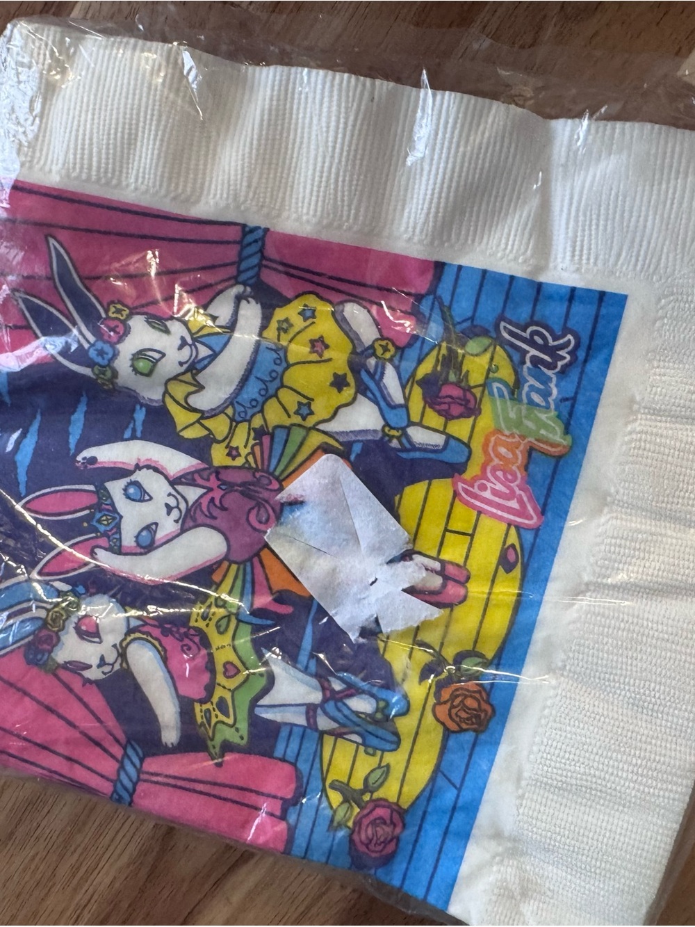 Lisa Frank 90s Pink & Blue ballerina Bunny Party Napkins Party Supplies 16ct
